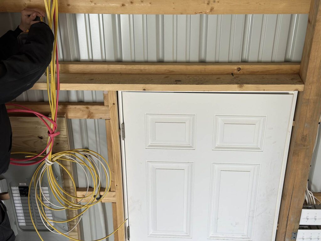 Installing circuits for power and lighting